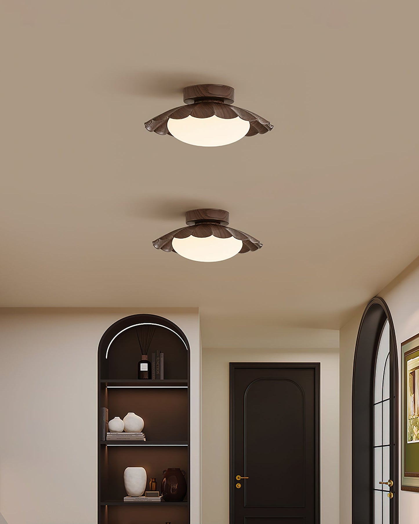 Lampa sufitowa w stylu „falistych chmur”