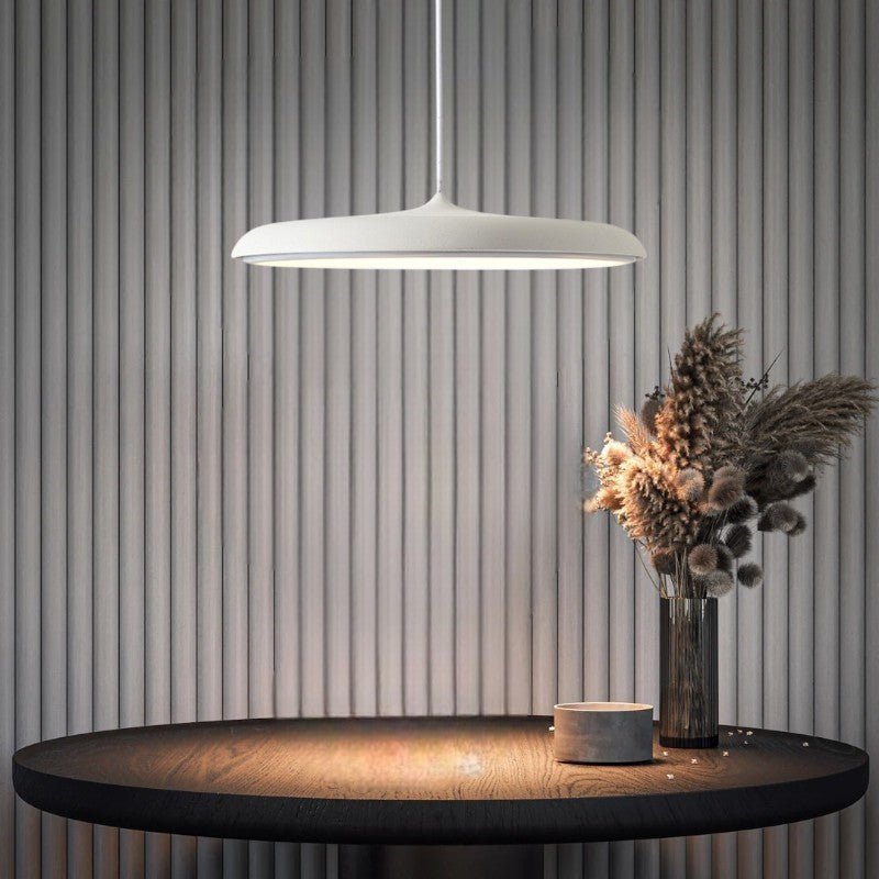 Skandynawska lampa LED wisząca dysk – nowoczesne oświetlenie wnętrz