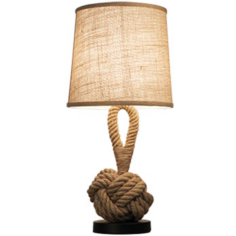 Lampa stołowa w stylu vintage z motywem węzłów