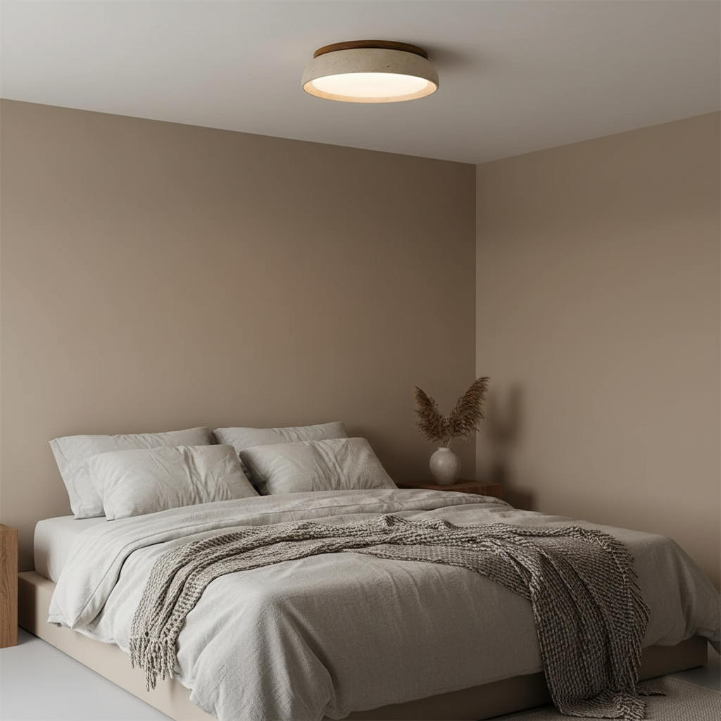Rzeźbiona lampa sufitowa do montażu wpuszczanego, inspirowana kamieniem