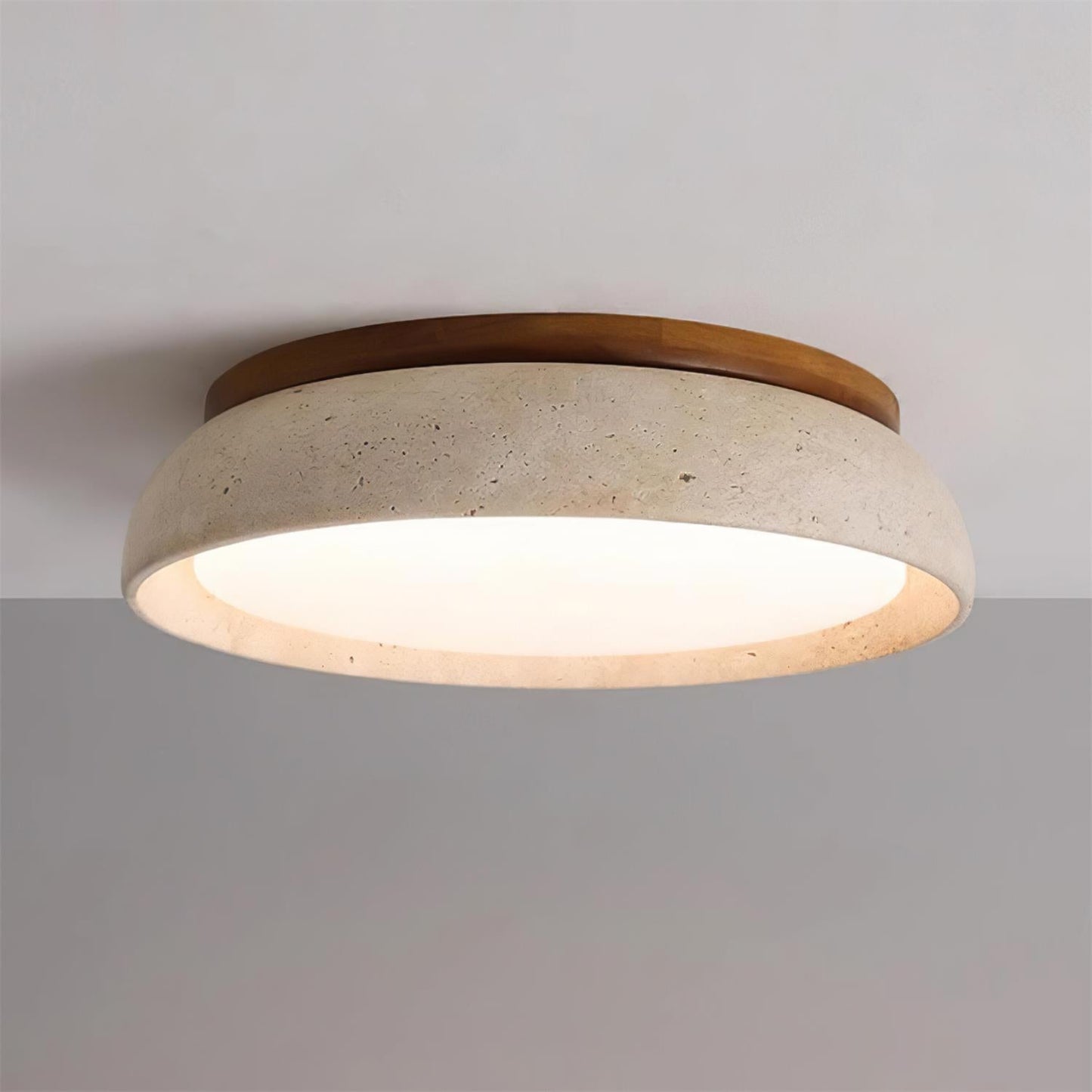 Rzeźbiona lampa sufitowa do montażu wpuszczanego, inspirowana kamieniem
