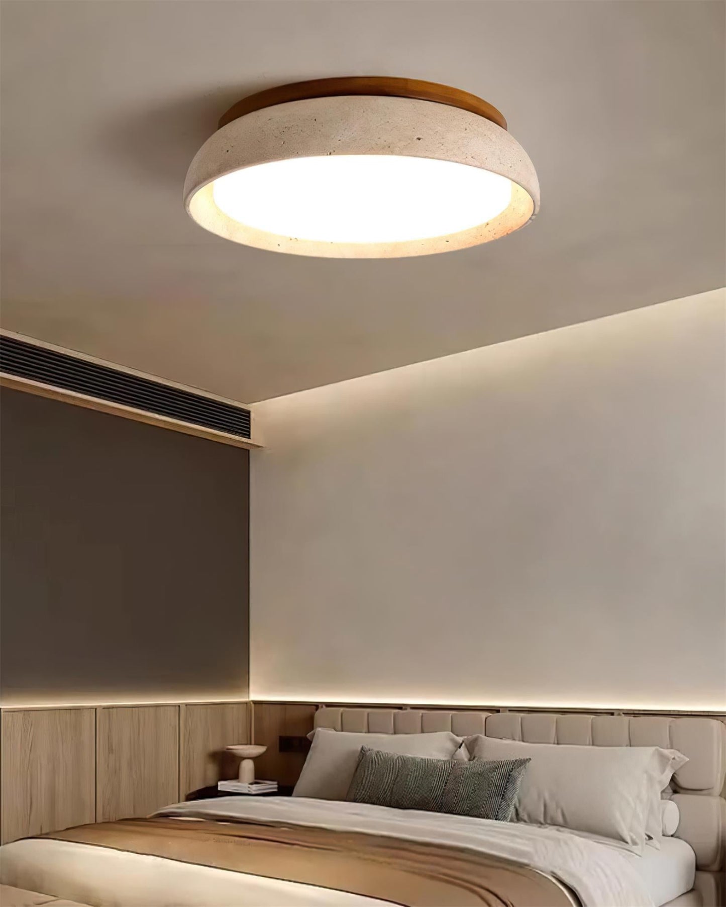 Rzeźbiona lampa sufitowa do montażu wpuszczanego, inspirowana kamieniem