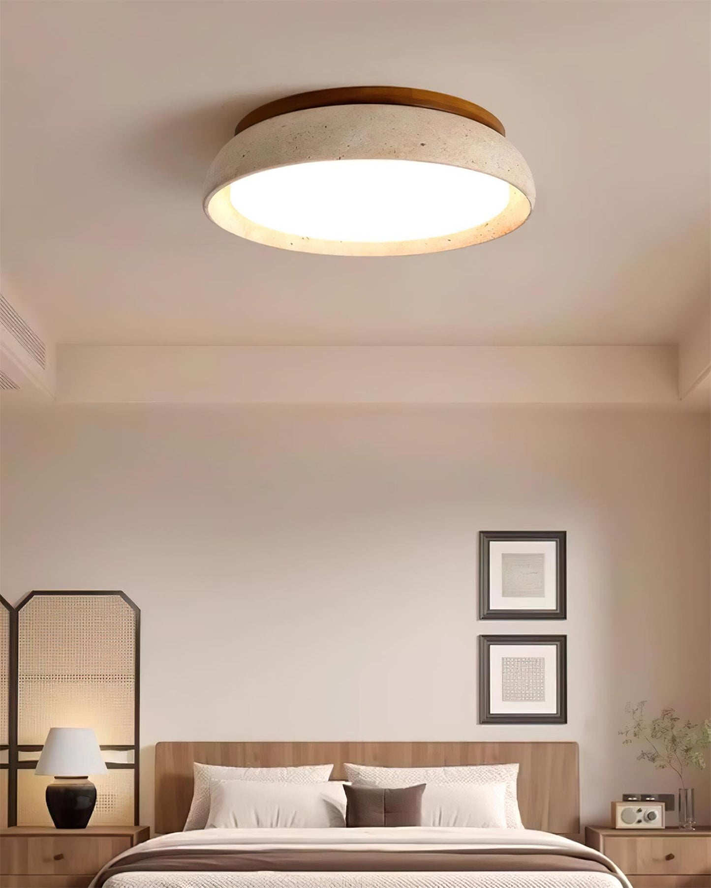 Rzeźbiona lampa sufitowa do montażu wpuszczanego, inspirowana kamieniem