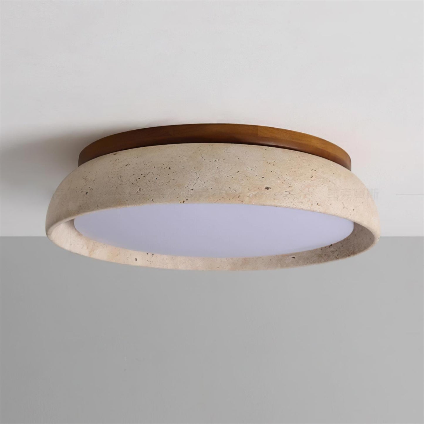 Rzeźbiona lampa sufitowa do montażu wpuszczanego, inspirowana kamieniem