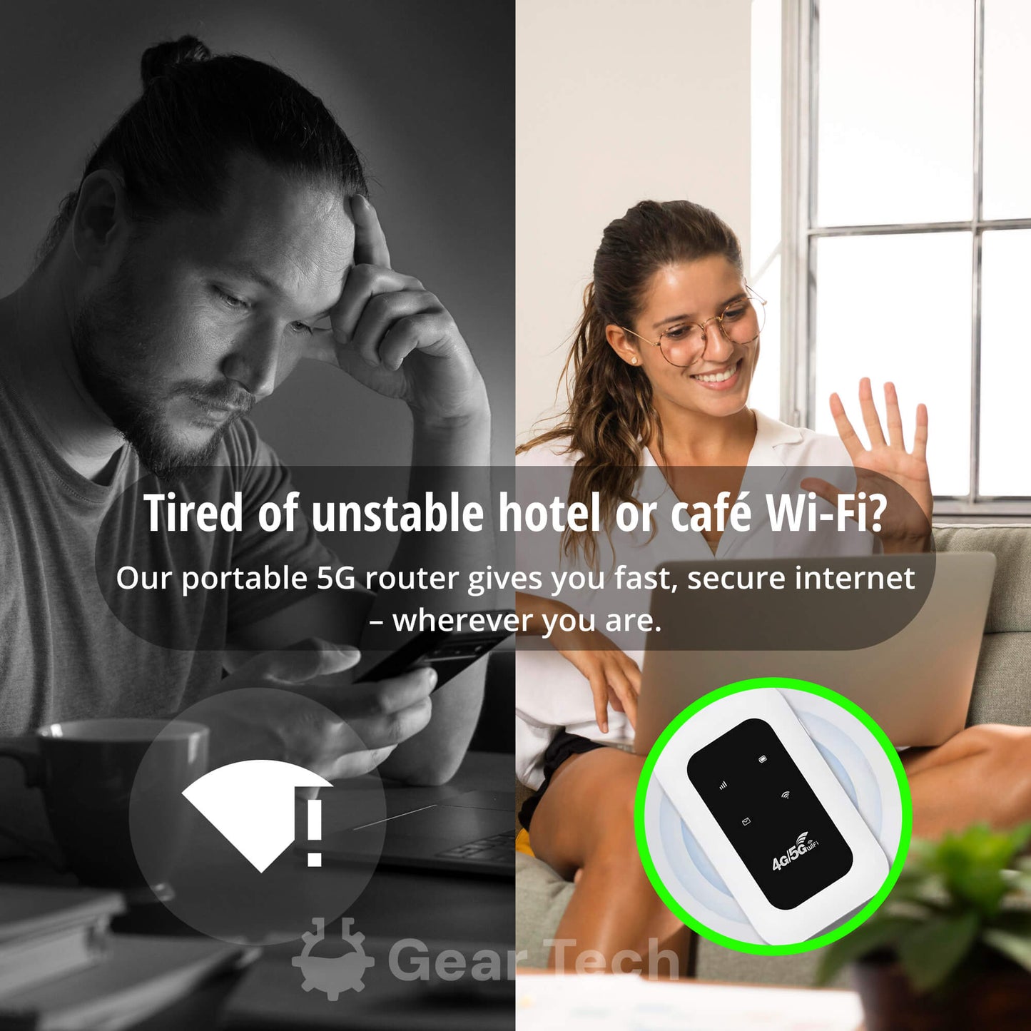Wydajny router WiFi 5G LTE do kampera, campingu i pracy zdalnej