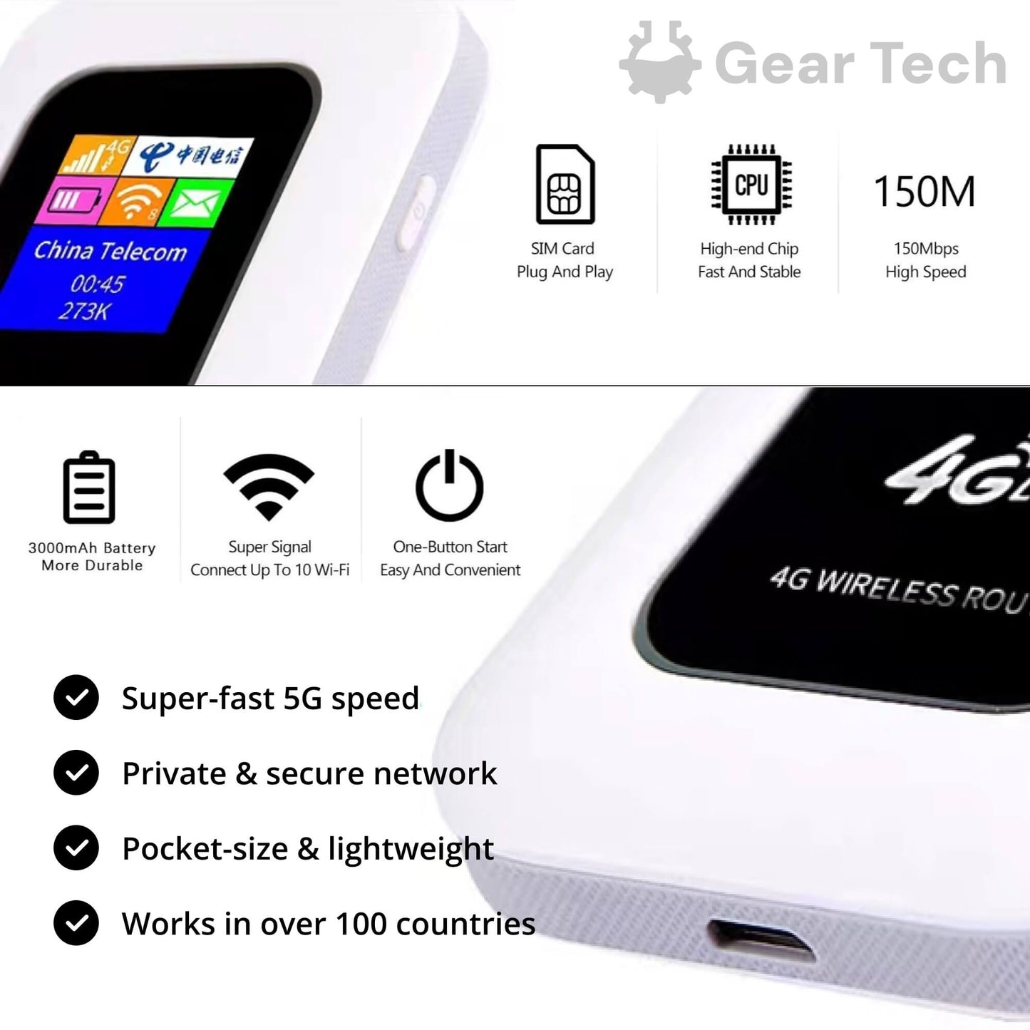 Wydajny router WiFi 5G LTE do kampera, campingu i pracy zdalnej
