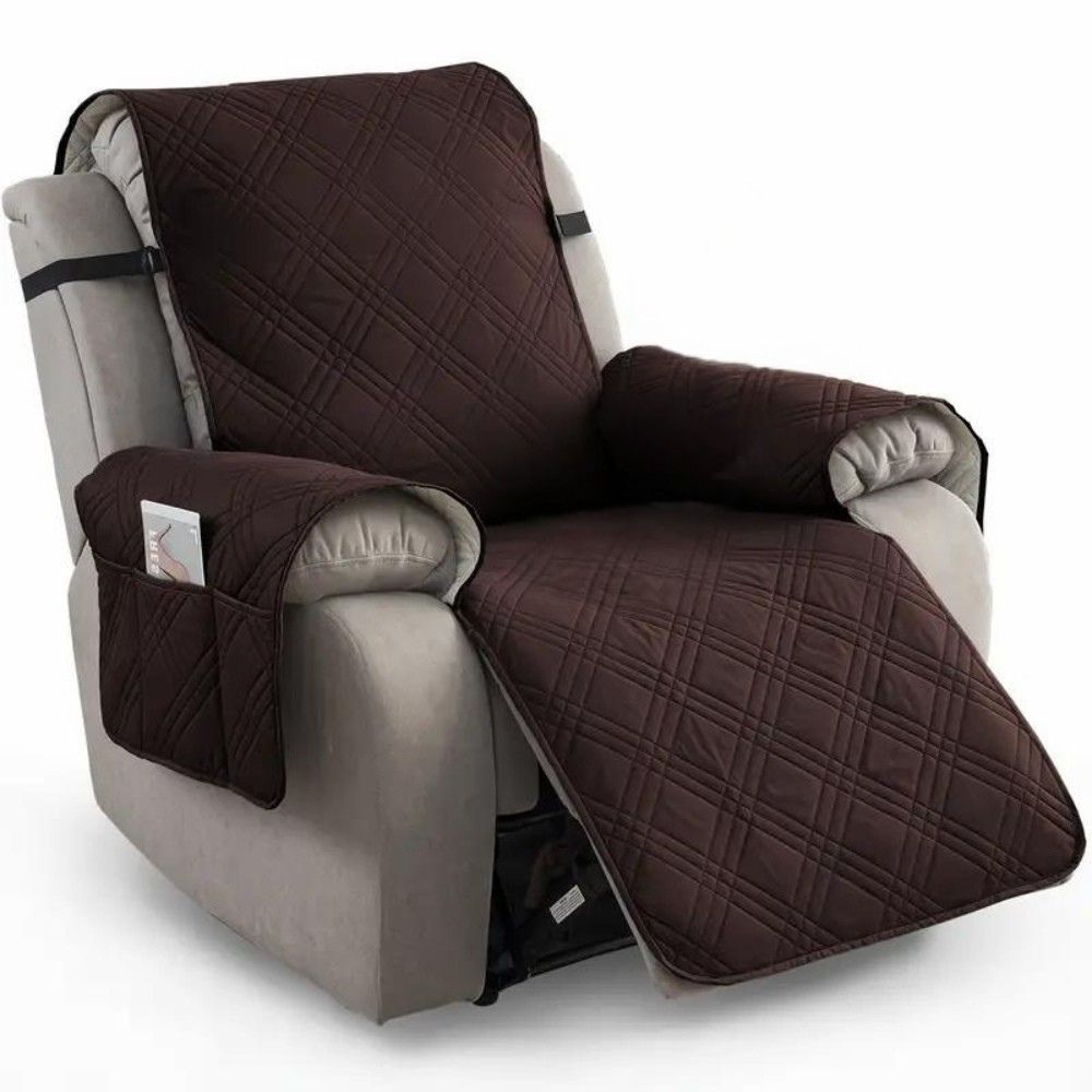 Quilted Recliner Chair Cover - Waterproof Non-Slip