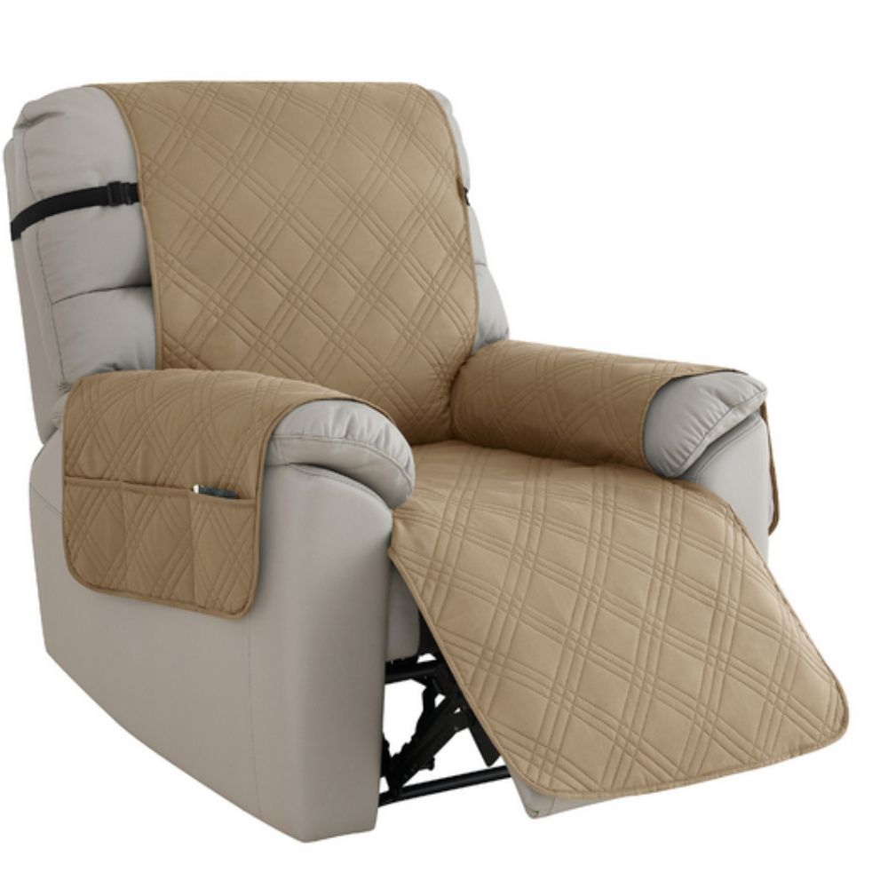 Quilted Recliner Chair Cover - Waterproof Non-Slip