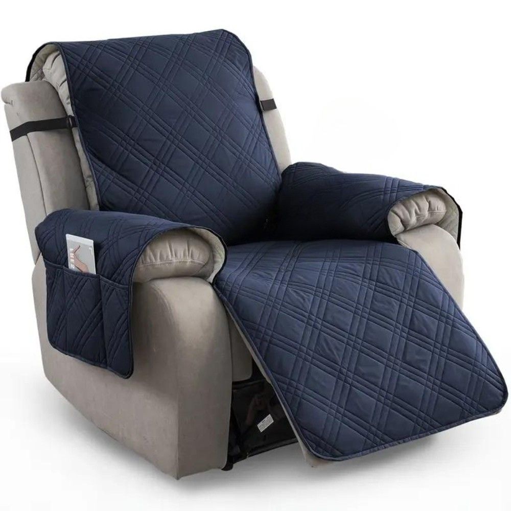 Quilted Recliner Chair Cover - Waterproof Non-Slip