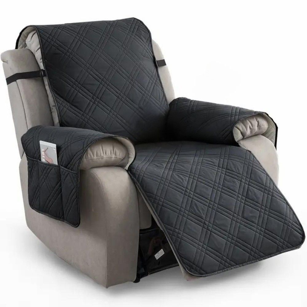 Quilted Recliner Chair Cover - Waterproof Non-Slip
