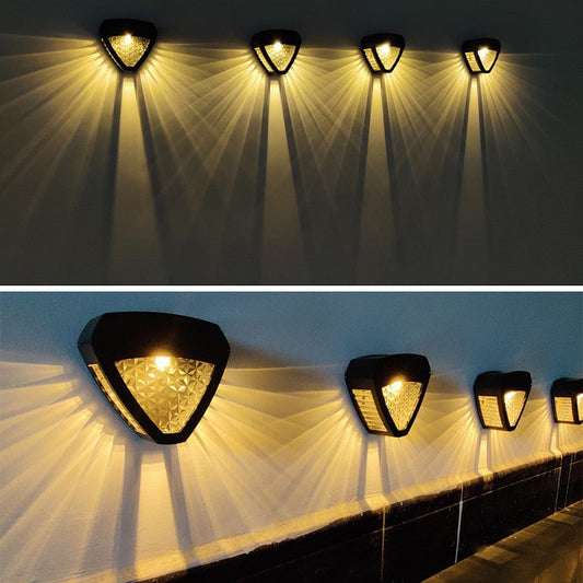 Zewnętrzna lampa ścienna zasilana energią słoneczną w stylu egipskim