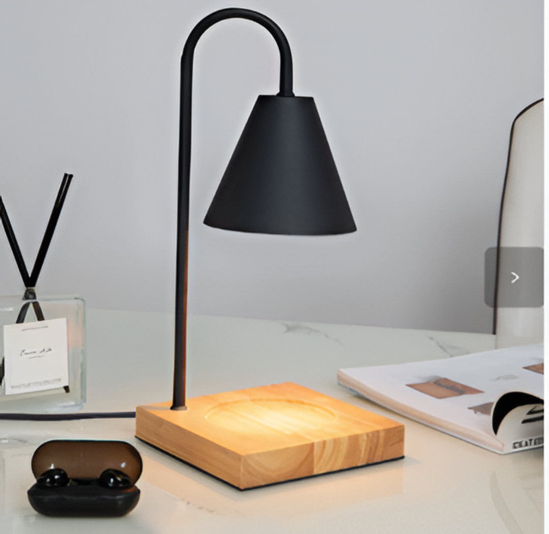 Lampa stołowa w stylu retro skandynawskim o eleganckiej, minimalistycznej formie