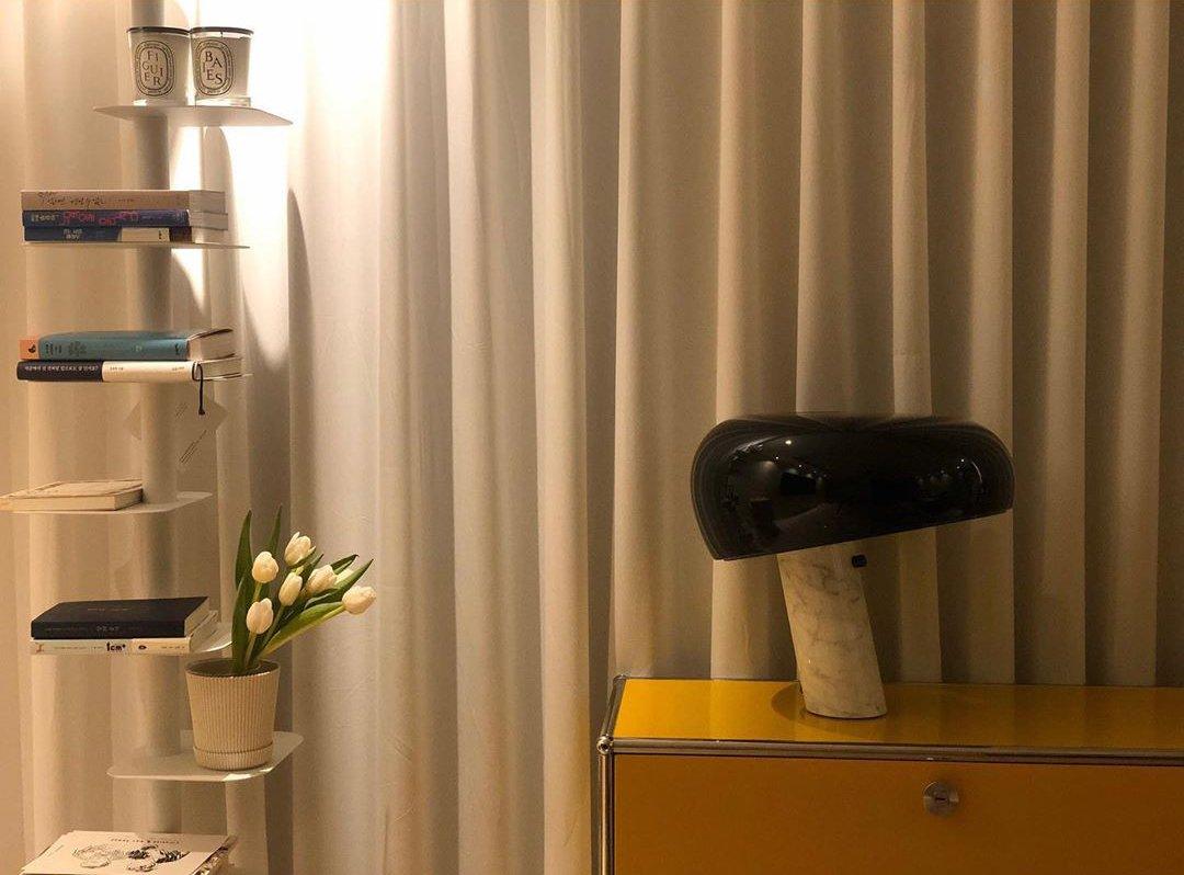 Dekoracyjna grzybowa marmurowa lampa stołowa na biurko