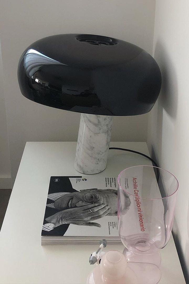 Dekoracyjna grzybowa marmurowa lampa stołowa na biurko