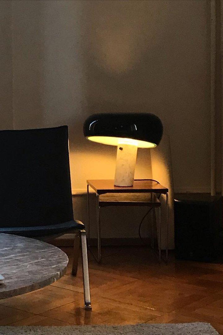 Dekoracyjna grzybowa marmurowa lampa stołowa na biurko