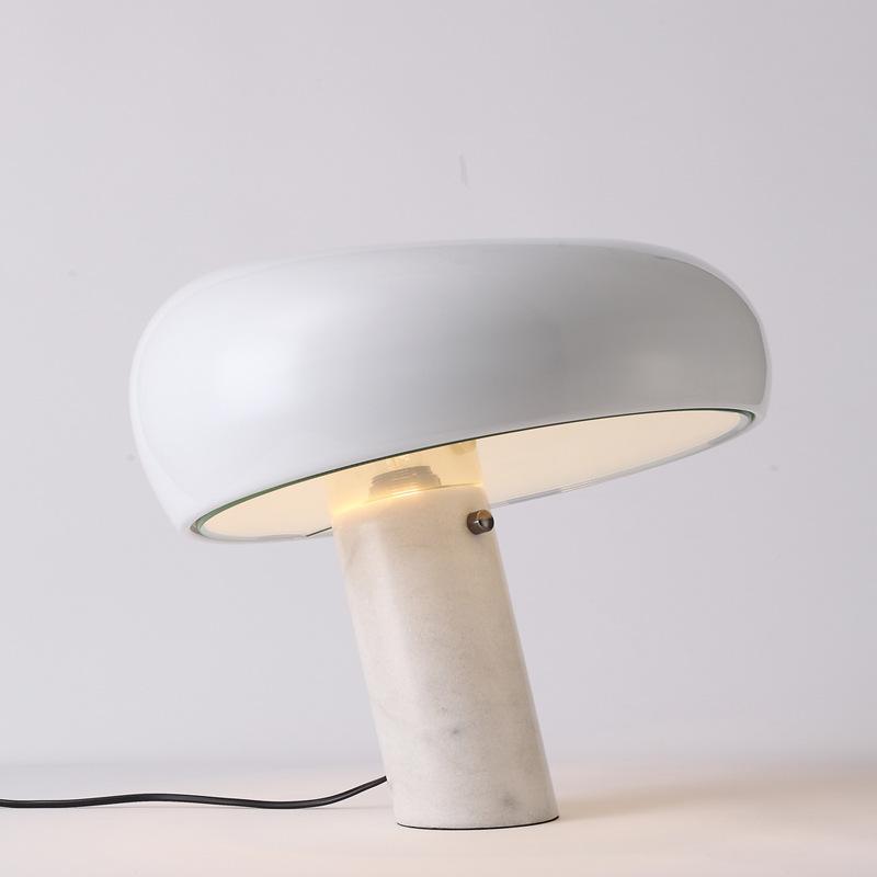 Dekoracyjna grzybowa marmurowa lampa stołowa na biurko