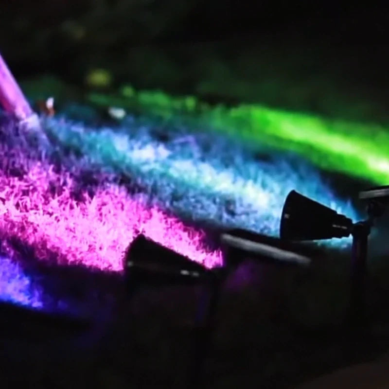 Mocny Solarny Wodoodporny Reflektor LED do Ogrodu 9 Kolorów