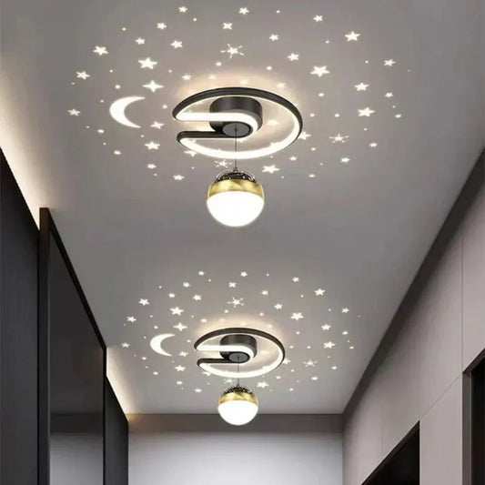 Ściemnialna lampa sufitowa LED - Imitującą rozgwieżdżone niebo