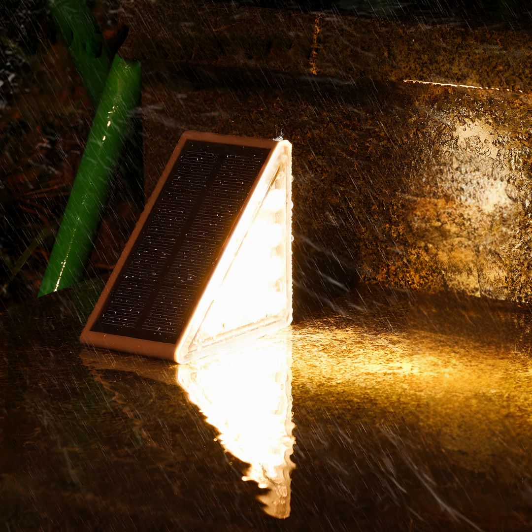 Jasne solarne lampki schodowe LED wodoodporne