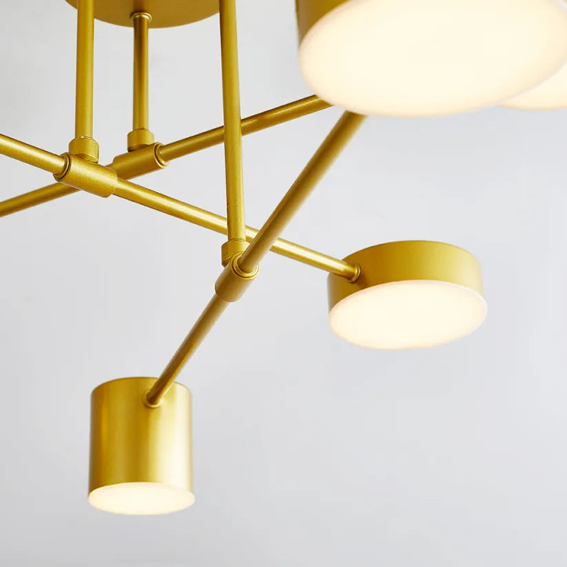 Atmosferyczna lampa sufitowa z 6 lampkami i trybami kolorów - Inspirowana stylem skandynawskim