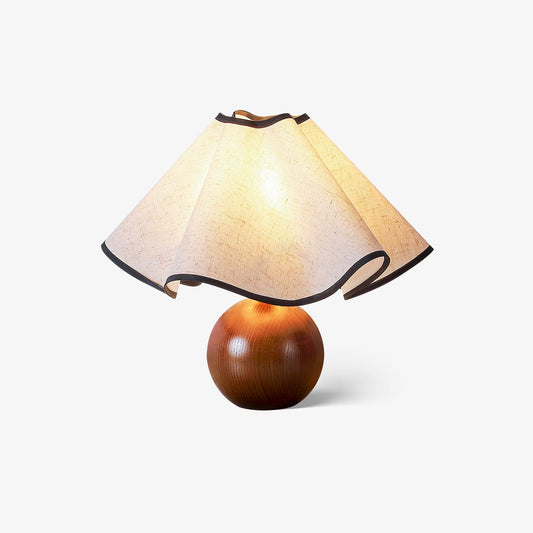 Rzeźbiarska, falista lampa stołowa do wnętrz