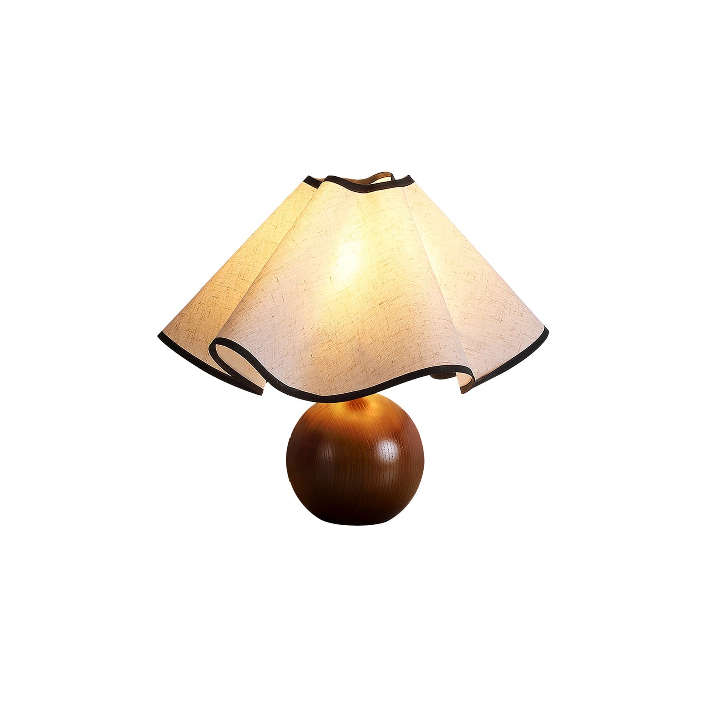 Rzeźbiarska, falista lampa stołowa do wnętrz