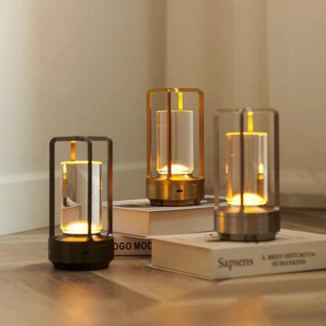 Bezprzewodowa lampa stołowa z panelem dotykowym i podświetleniem LED