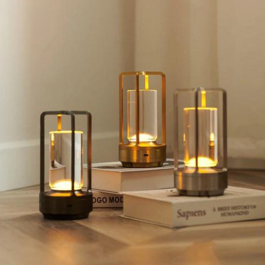Bezprzewodowa lampa stołowa z panelem dotykowym i podświetleniem LED