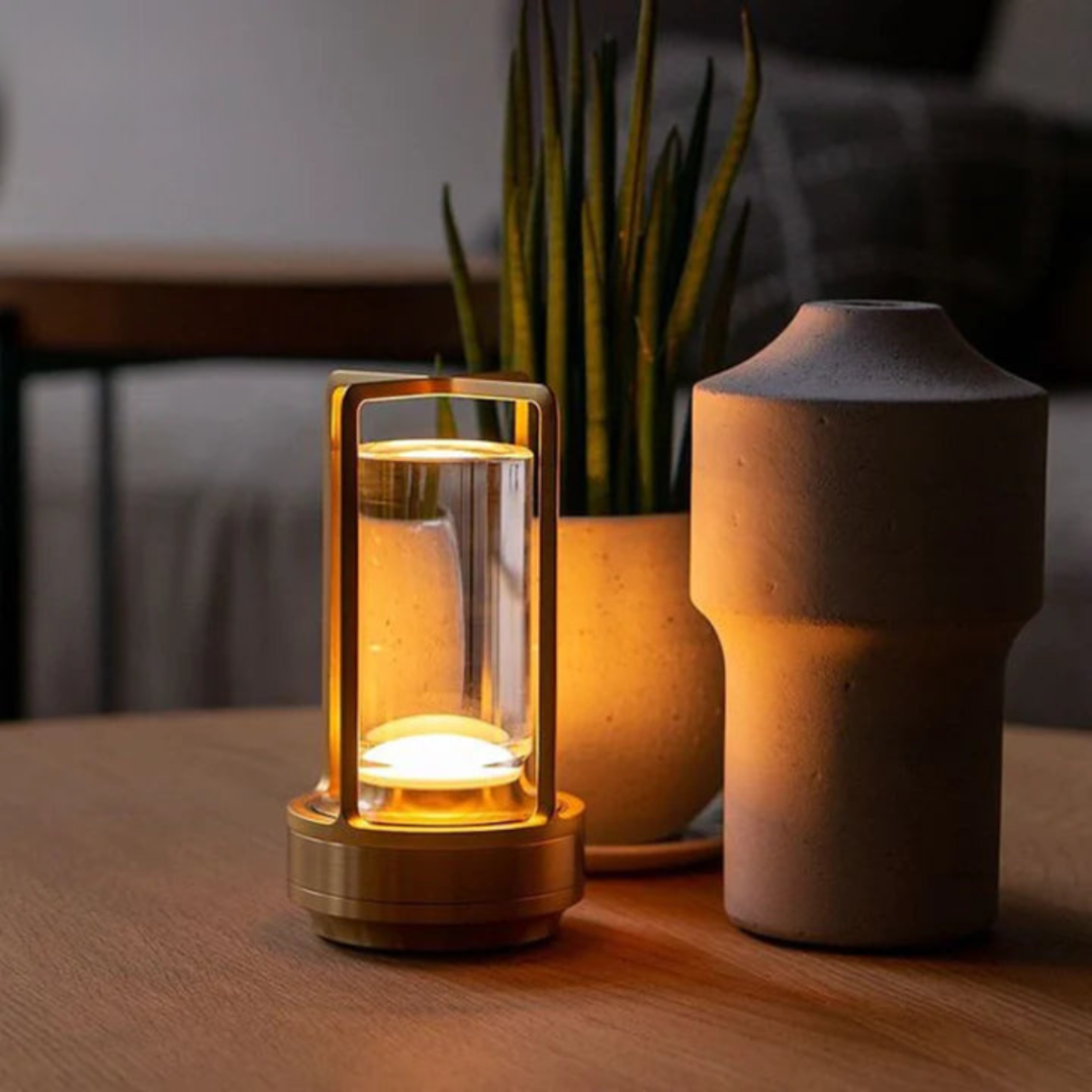 Bezprzewodowa lampa stołowa z panelem dotykowym i podświetleniem LED