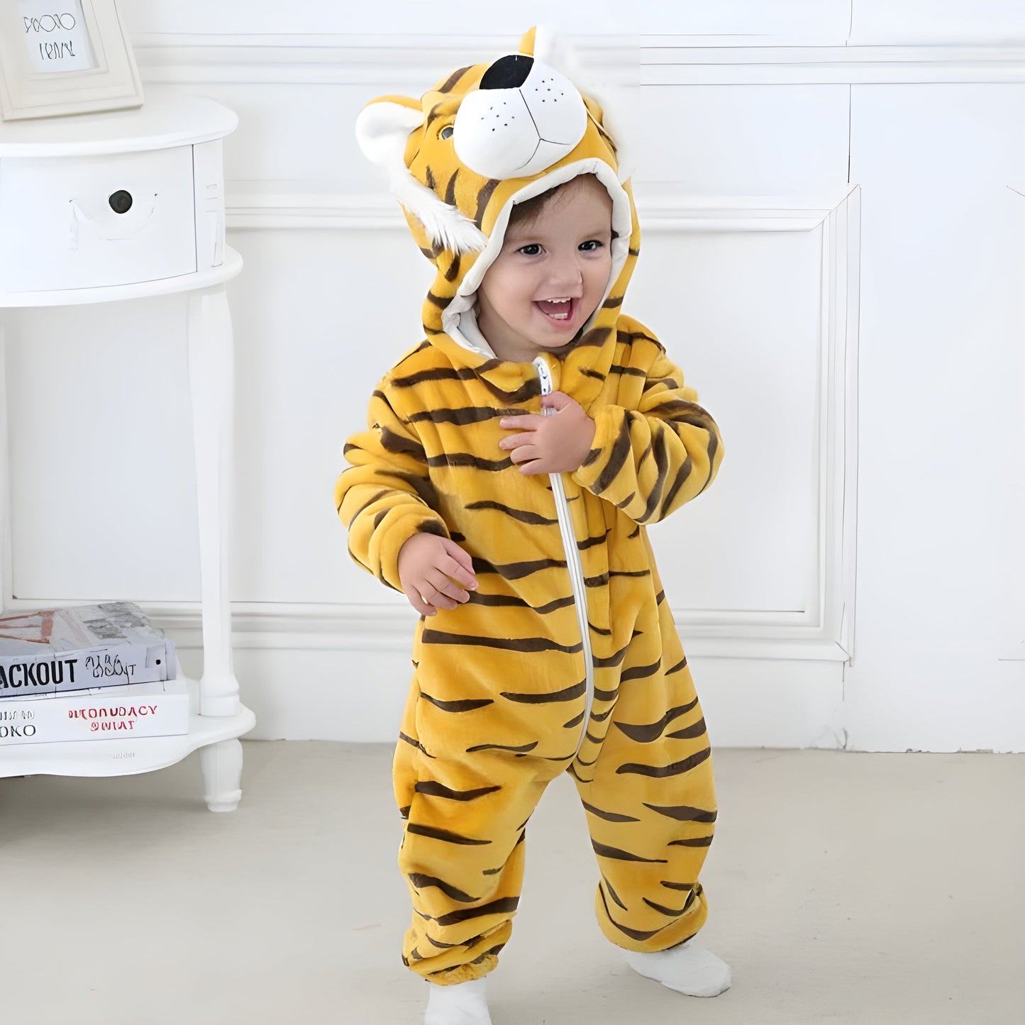 Soft Baby Animal Onesie – Warm Hooded Pajamas