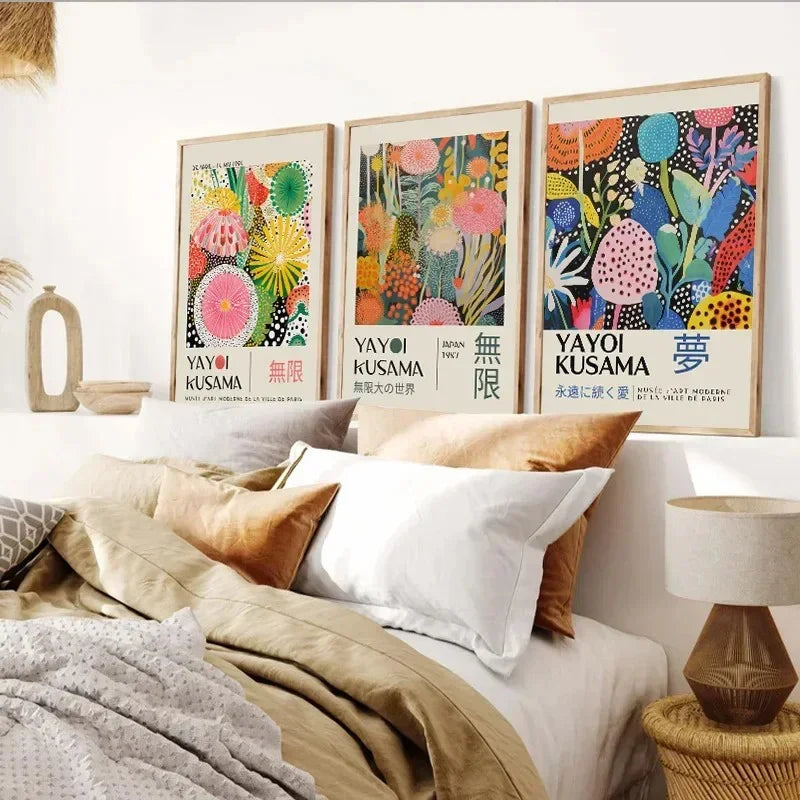 Nowoczesny plakat wystawowy z motywem abstrakcyjnym – dekoracja ścienna w stylu japońskim