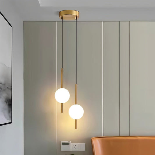 Ekskluzywna szykowna nordycka szklana lampa sufitowa