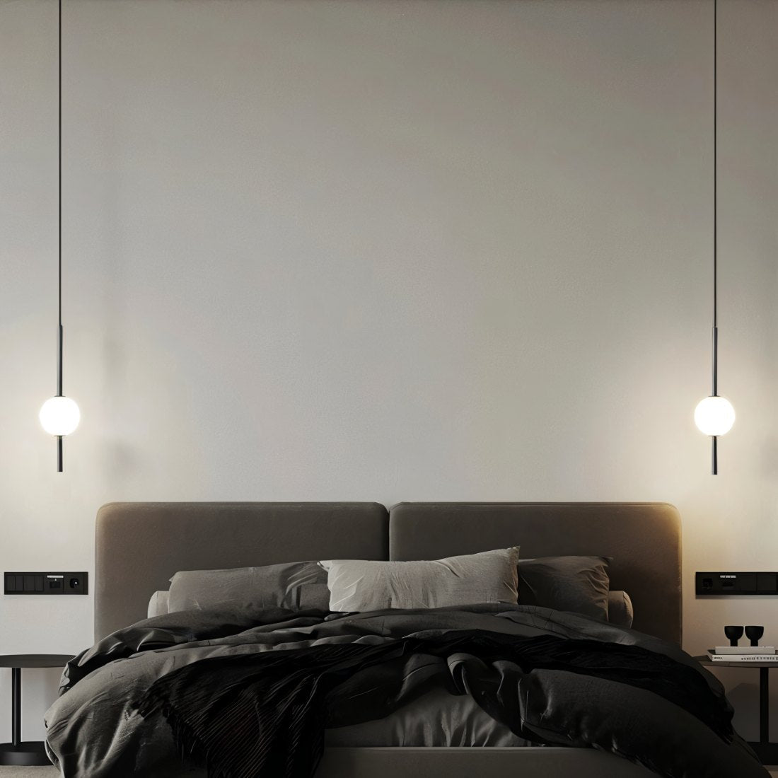 Ekskluzywna szykowna nordycka szklana lampa sufitowa