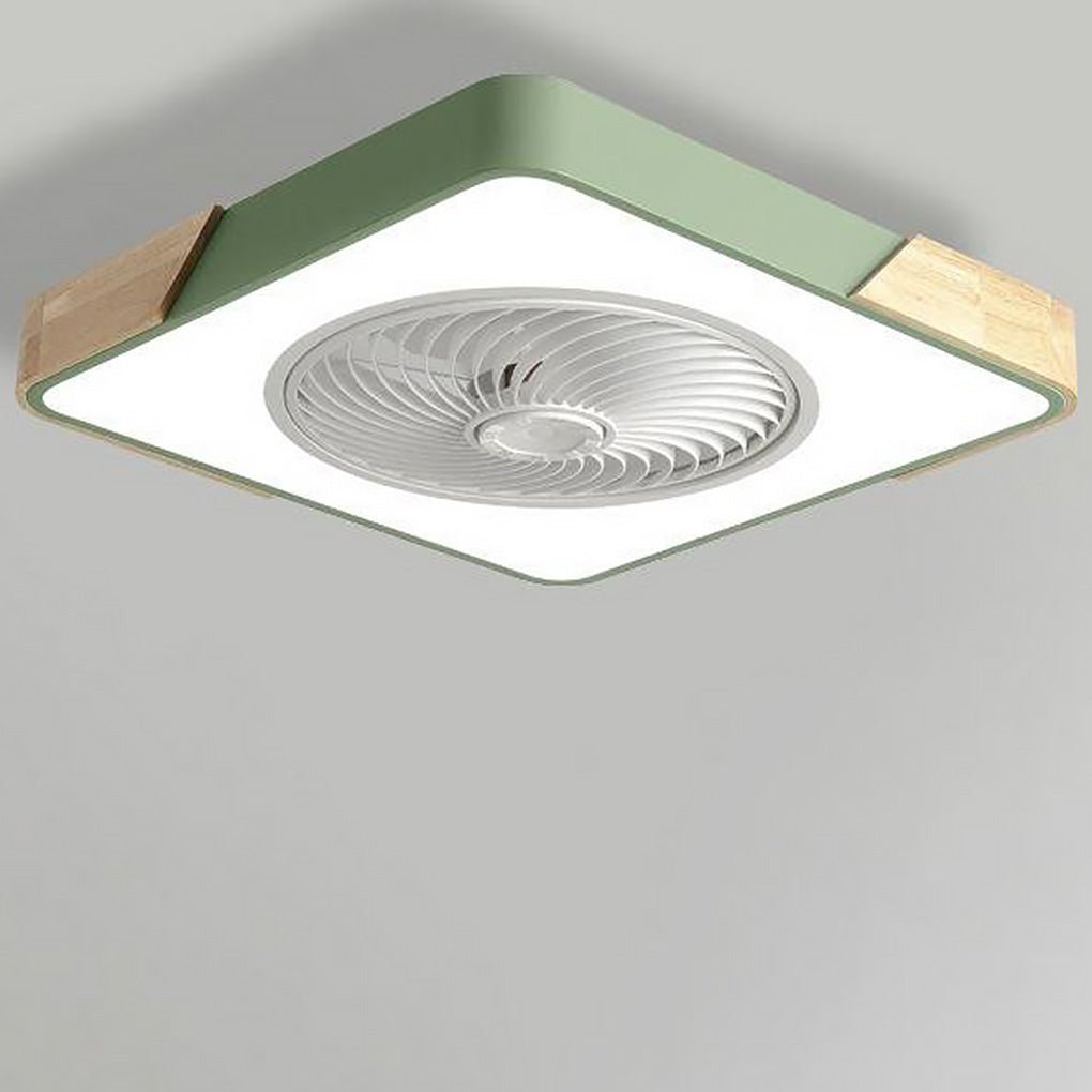 Kompaktowa praktyczna bezłopatkowa lampa sufitowa LED z wentylatorem