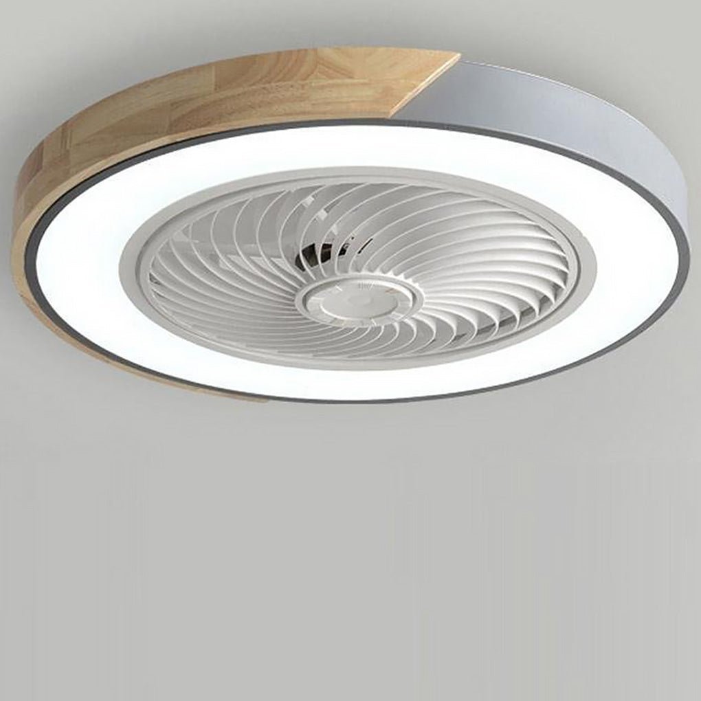 Kompaktowa praktyczna bezłopatkowa lampa sufitowa LED z wentylatorem