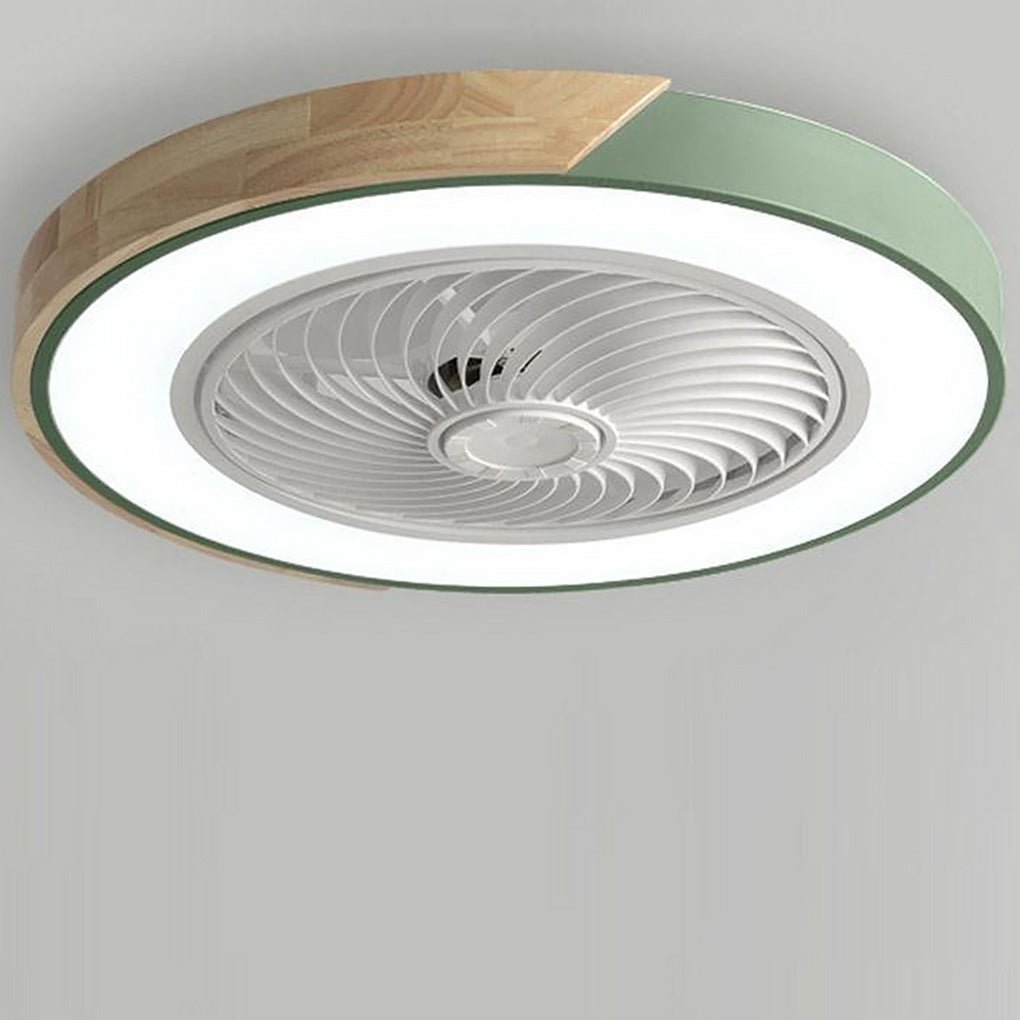 Kompaktowa praktyczna bezłopatkowa lampa sufitowa LED z wentylatorem