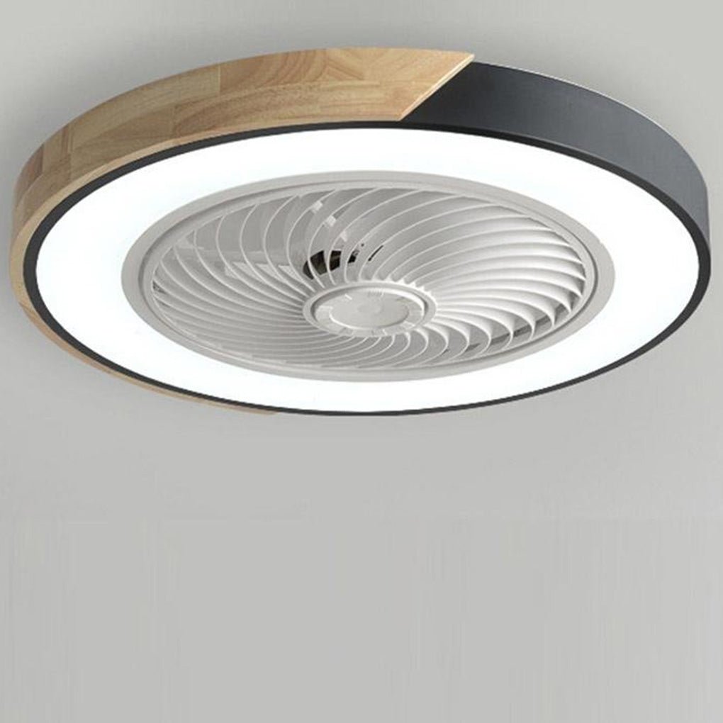 Kompaktowa praktyczna bezłopatkowa lampa sufitowa LED z wentylatorem