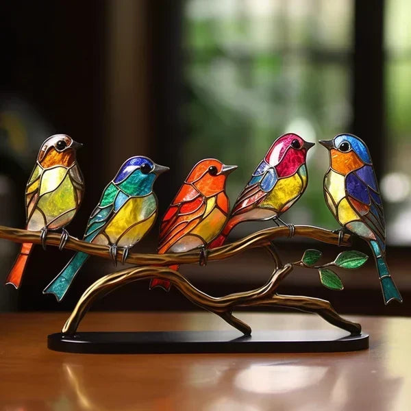 Artystyczna designerska szklana figurka ptaka do dekoracji