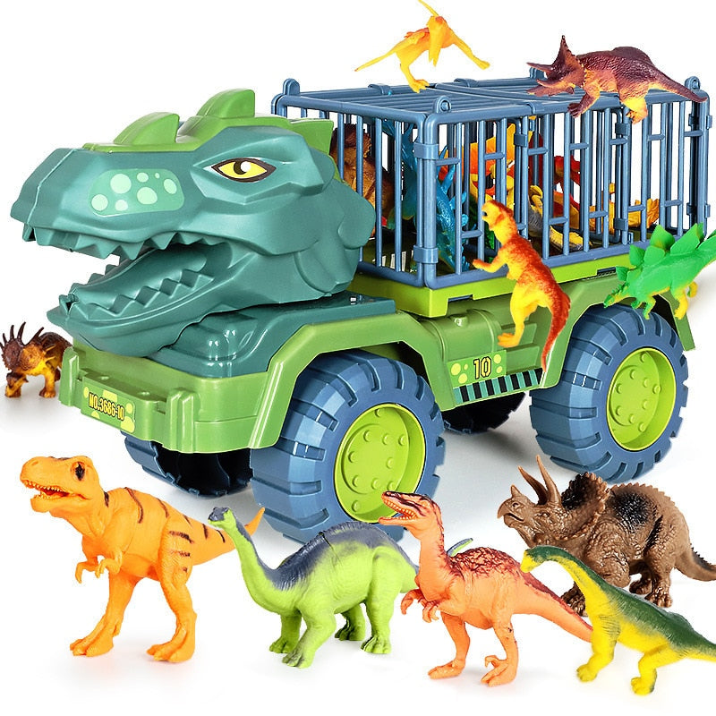 Kolorowy przenośna zestaw transportowej ciężarówki dinozaurów