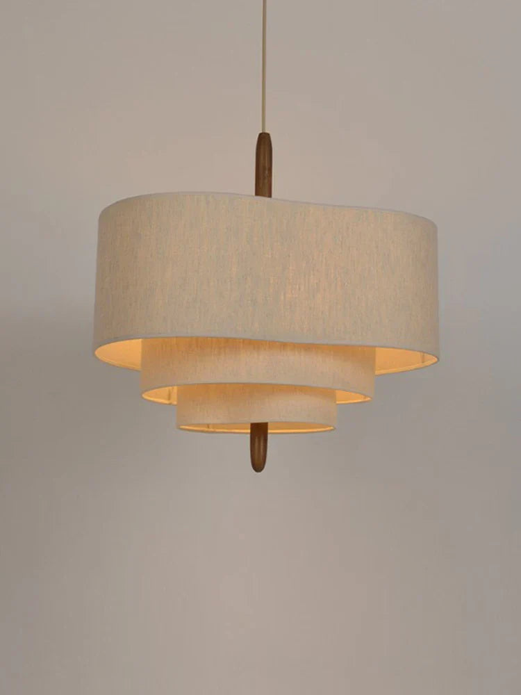 Minimalistyczny żyrandol z tkaniny Gentle Glow do nowoczesnego domu