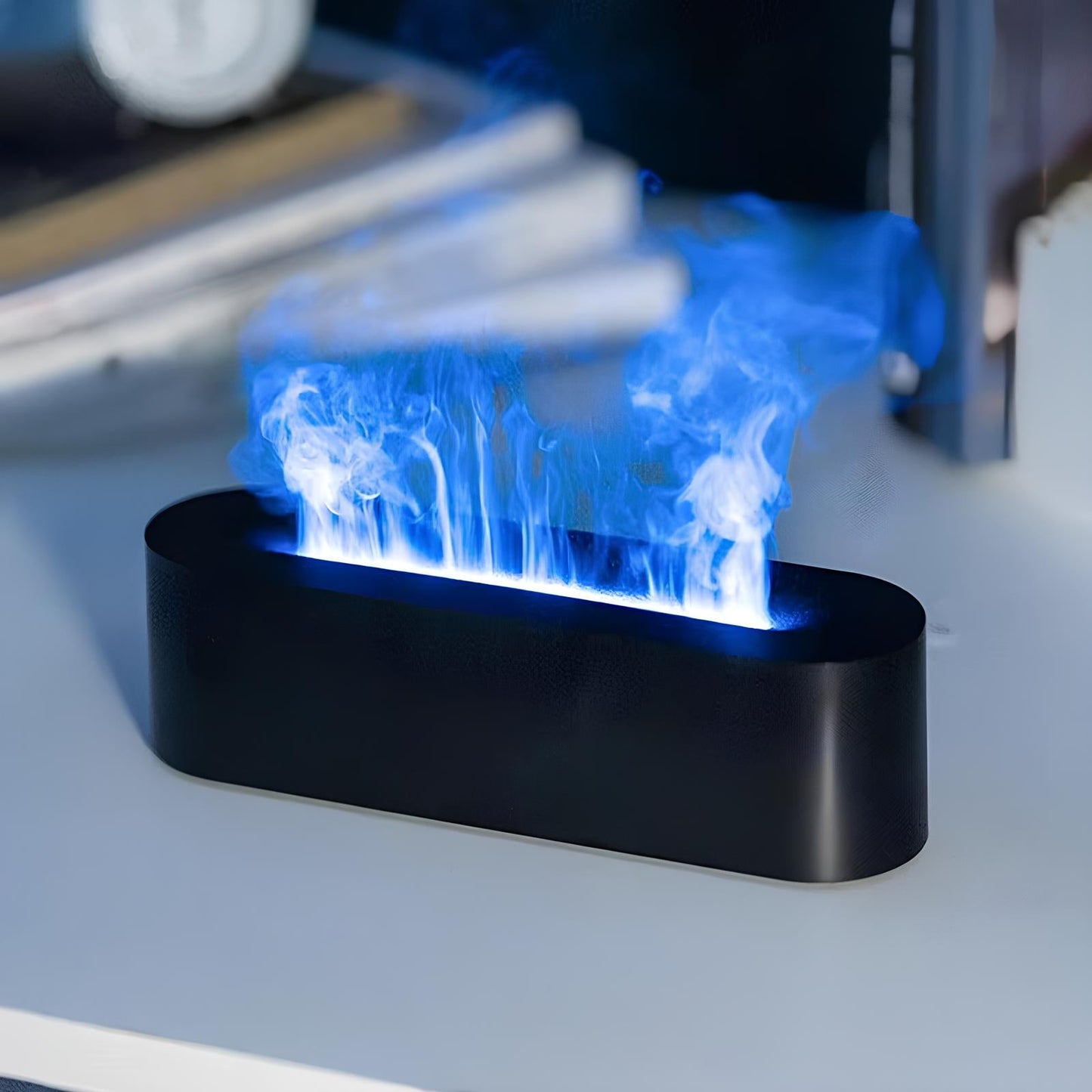 Stylowy zaawansowany nawilżacz powietrza USB z efektem płomienia