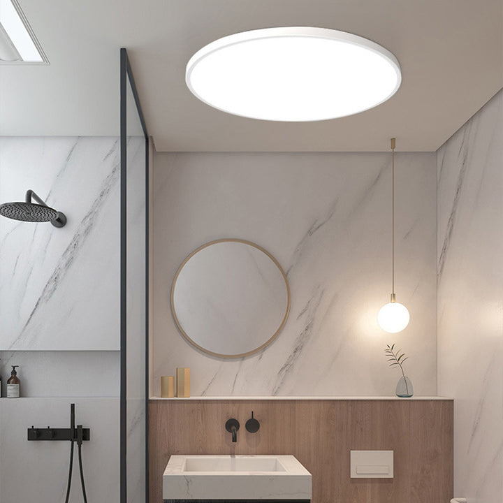 Nastrojowa smukła okrągła lampa LED sufitowa do salonu