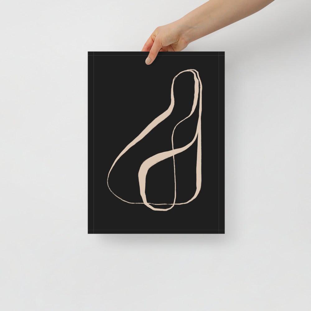 Grafika ścienna z motywem kaligrafii – minimalistyczny projekt typograficzny
