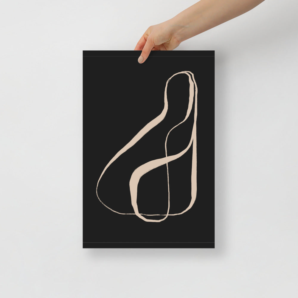 Grafika ścienna z motywem kaligrafii – minimalistyczny projekt typograficzny