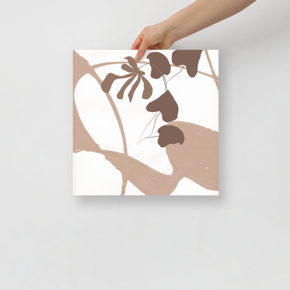 Plakat botaniczny z motywem liści – dekoracja inspirowana naturą