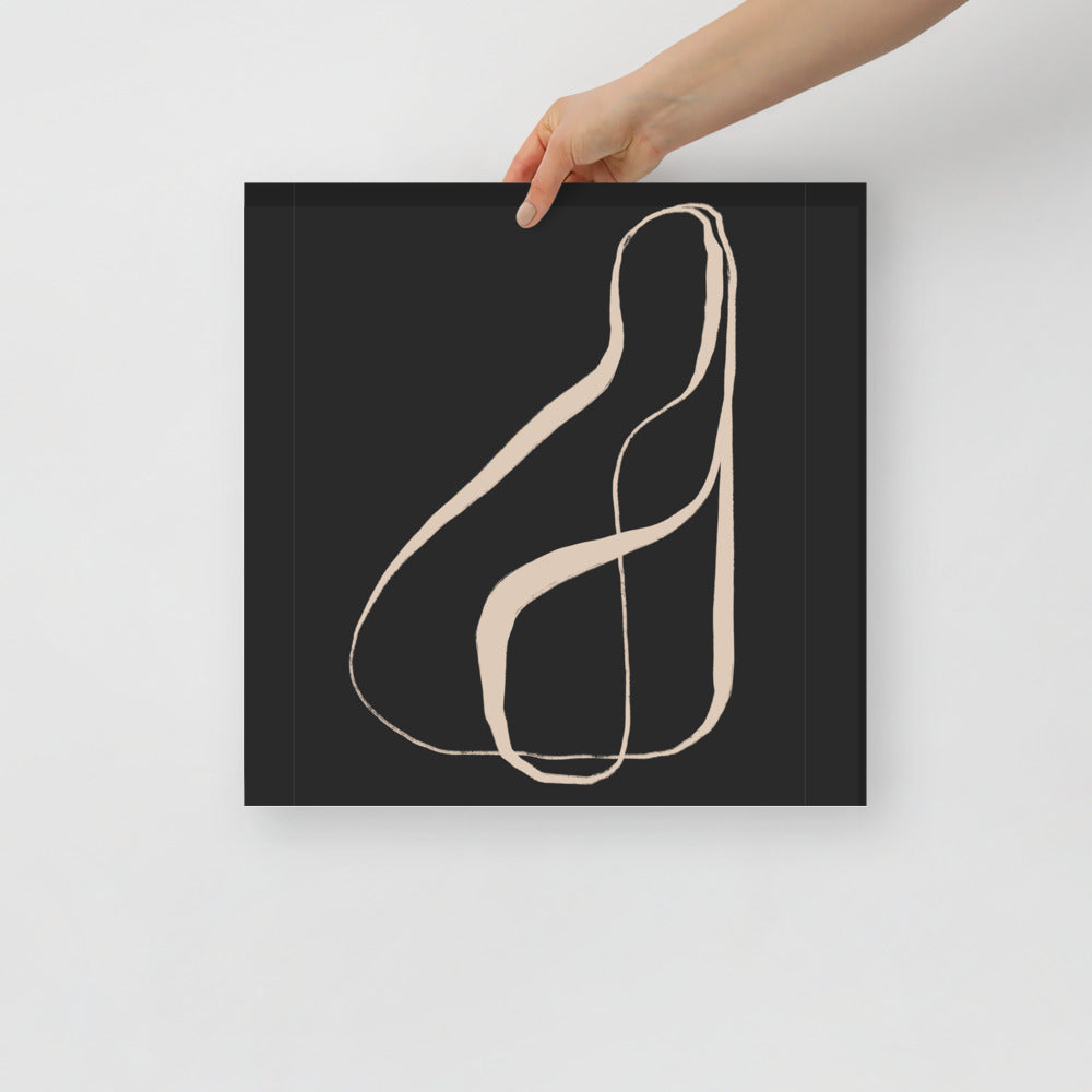 Grafika ścienna z motywem kaligrafii – minimalistyczny projekt typograficzny