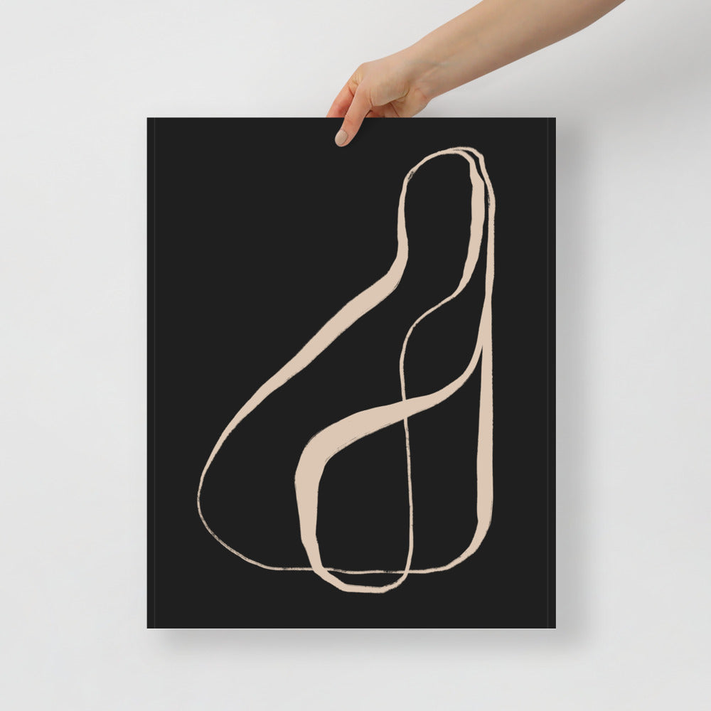 Grafika ścienna z motywem kaligrafii – minimalistyczny projekt typograficzny
