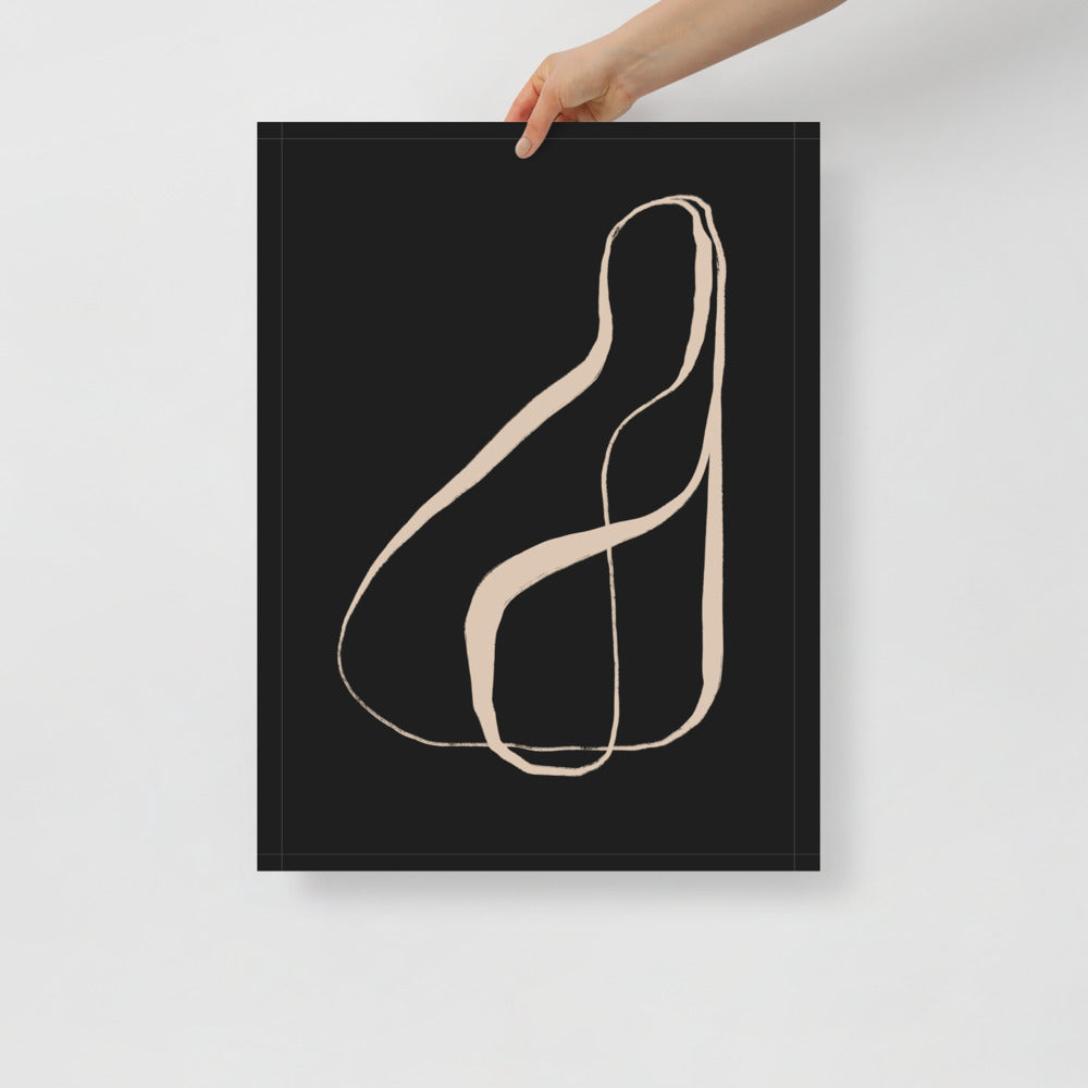 Grafika ścienna z motywem kaligrafii – minimalistyczny projekt typograficzny