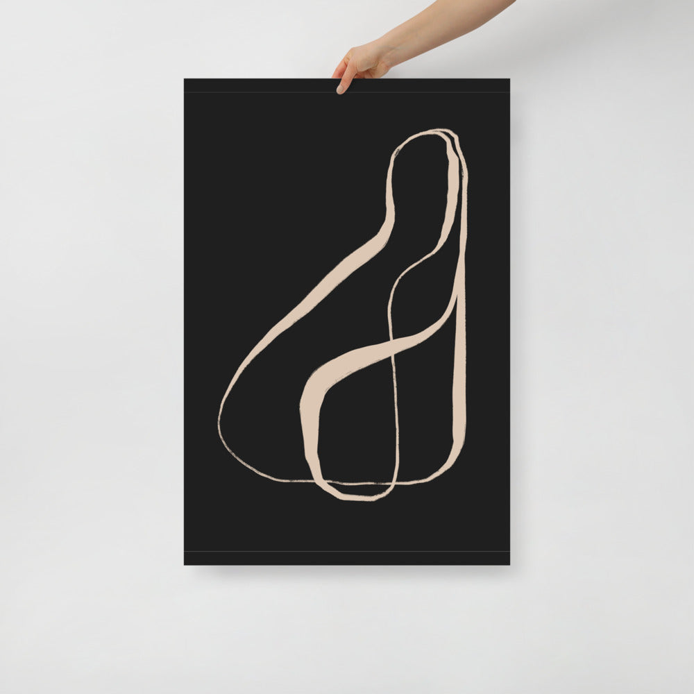 Grafika ścienna z motywem kaligrafii – minimalistyczny projekt typograficzny