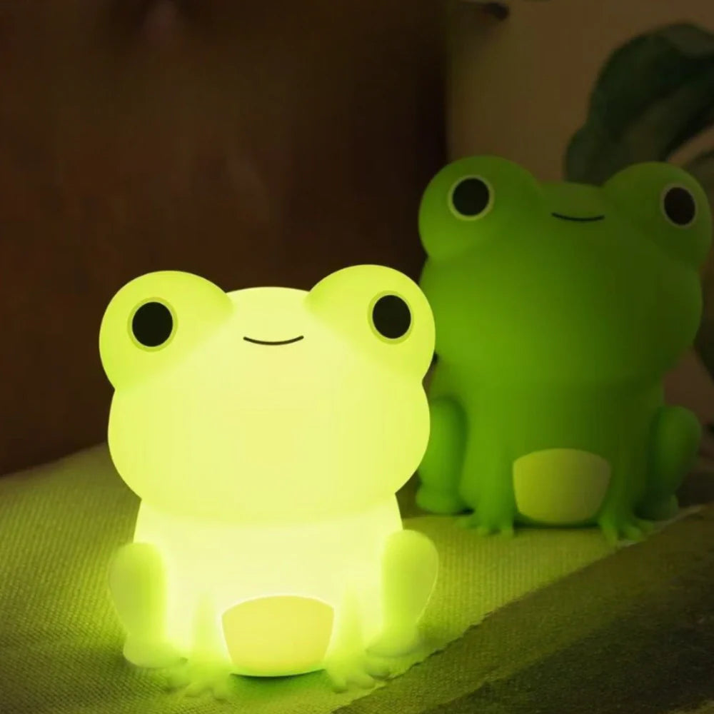 Urocza zwierzę lampka nocna LED z dotykowym i ściskanym sterowaniem